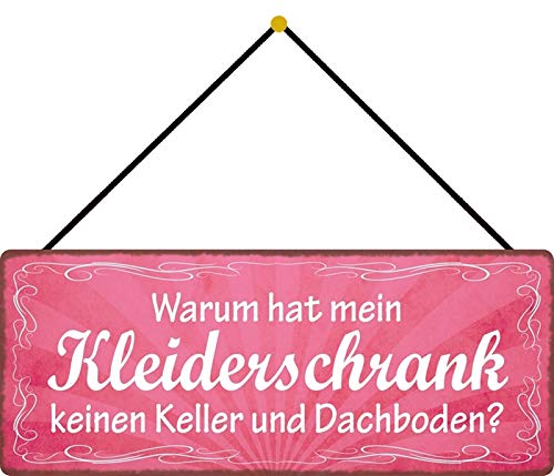 Schatzmix Plaque en métal avec Inscription en Allemand Warum Hat