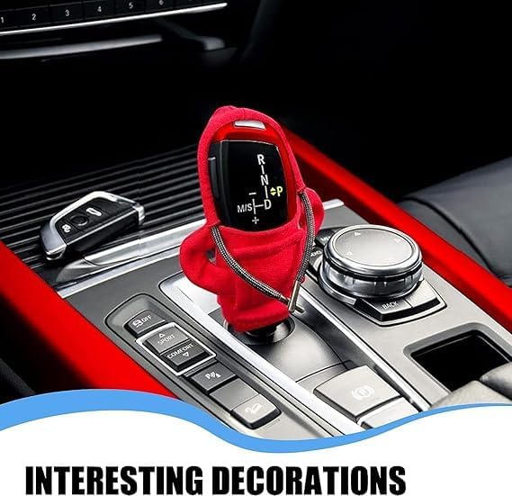 kesig® 2pcs Car Gear Shift Cover,Gear Shift Cover,Car Shift Knob Hoodie, Funny Gear Shift Knob Shirt Sweater, Automotive Interior Novelty Accessories Decorations (Multicolor)