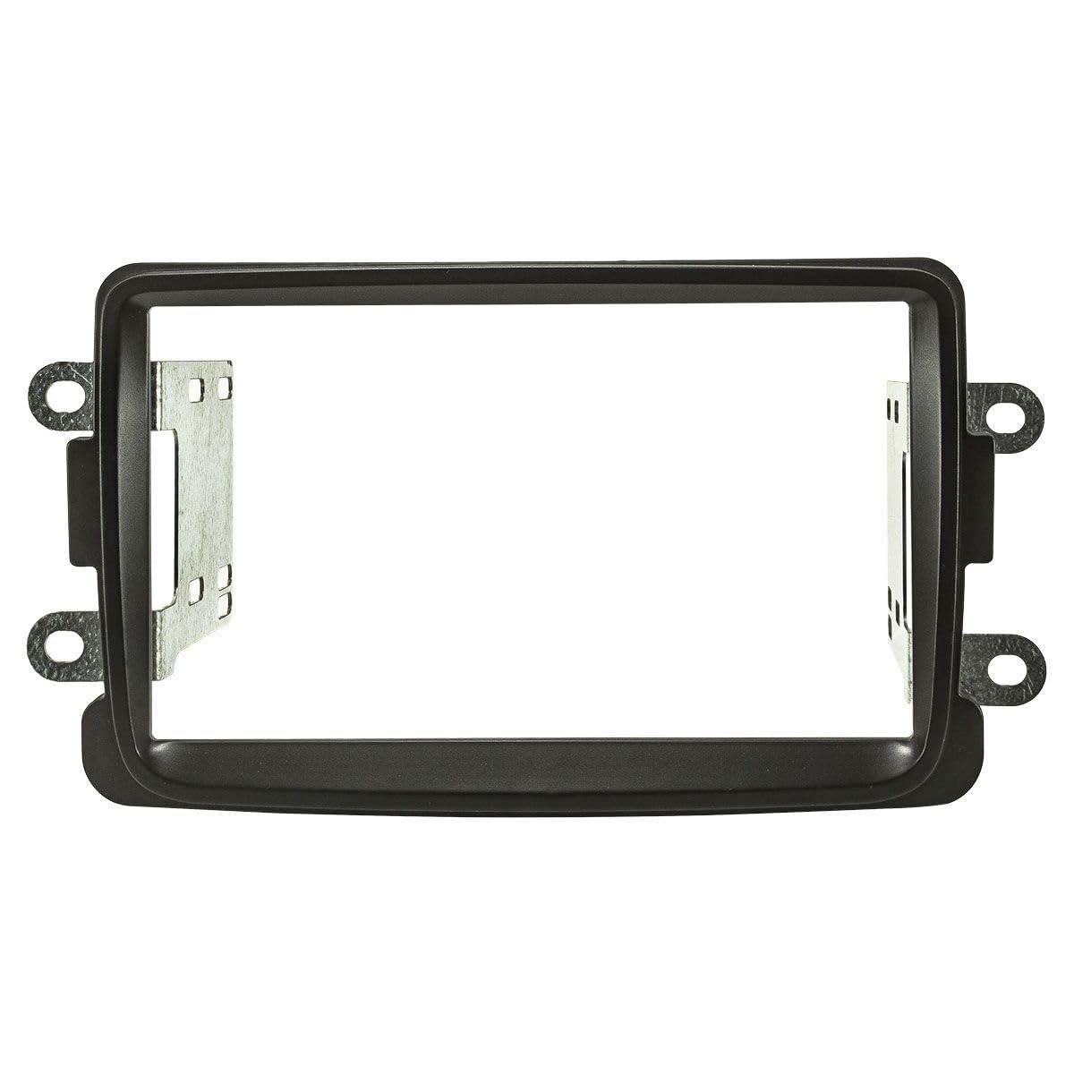tomzz Audio 2409-017 Cornice radio doppio DIN compatibile con Dacia Lodgy Dokker Duster Sandero dal 2012 Renault Captur dal 2013 nero