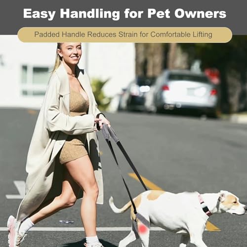 Image of NIIIYTYB Sling for Dogs Back Legs Rear Support Harness for Paralyzed or Handicapped Pets Assistance Lift Slings for Hind Leg Mobility Small Dog Handicap Supplies for Joint Injuries and Stability Black