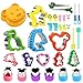 Emporte Piece Enfant 32 Pcs, Kimfead Sandwiches Cutter Animaux Paques Noel, Acier Inoxydable Moule à Biscuits & Patisserie, Inclus Dinosaure Mickey Mouse