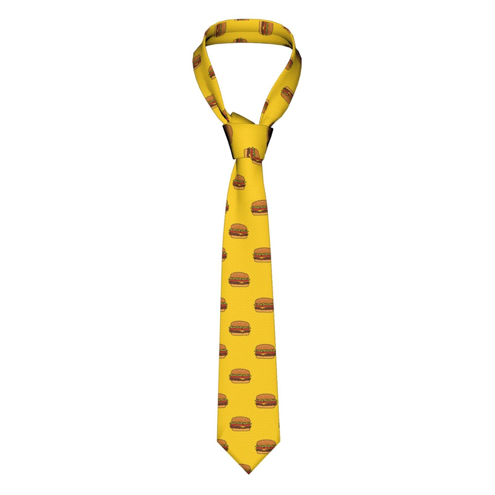 IFHSIGoe Coloridas hamburguesas para hombre, corbata para el cuello para boda, negocios, Navidad, día del padre, regalo de San Valentín, Como se muestra en la imagen, Taille unique