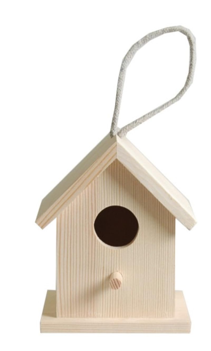 Artemio 10 x 8.5 x 13 cm Wooden Nest Box to Hang, Beige