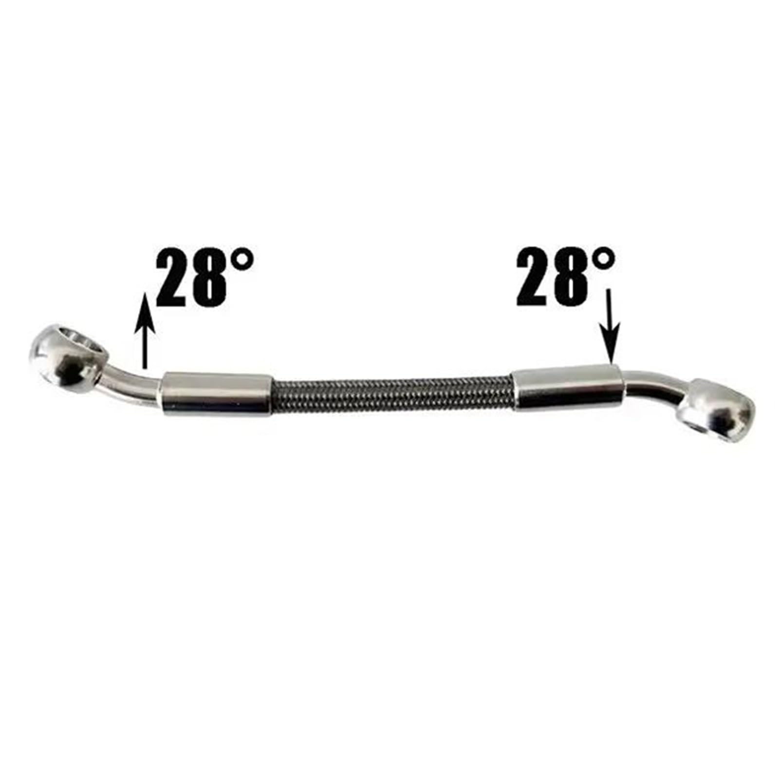 Tubo flessibile dell'olio M10 28°-28° Tubo Flessibile Idraulico Per Moto Accessori Per Frizione Freno Anteriore E Posteriore Rinforzato In Acciaio Inossidabile Intrecciato(300cm)