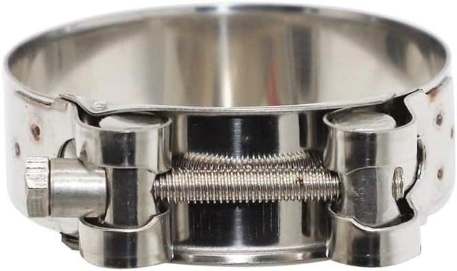 10 PCS T-Bolt Hose Clamp Set - Stainless Steel Adjustable Fasteners for Home Renovation and Exhaust Pipe Securing(26-28mm)