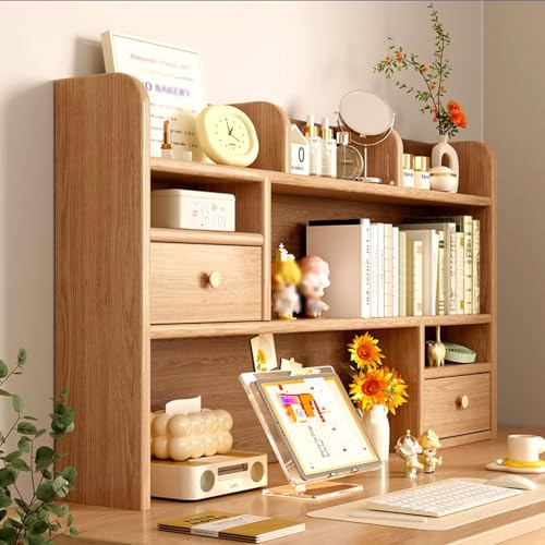Estante de almacenamiento multiusos para encimera con estantes y cajones para organización de cocina, dormitorio y oficina