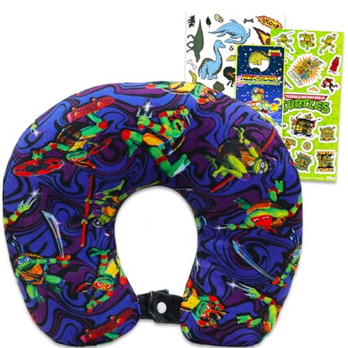 Teenage Mutant Ninja Turtles Travel Neck Pillow for Kids - Bundle with 13