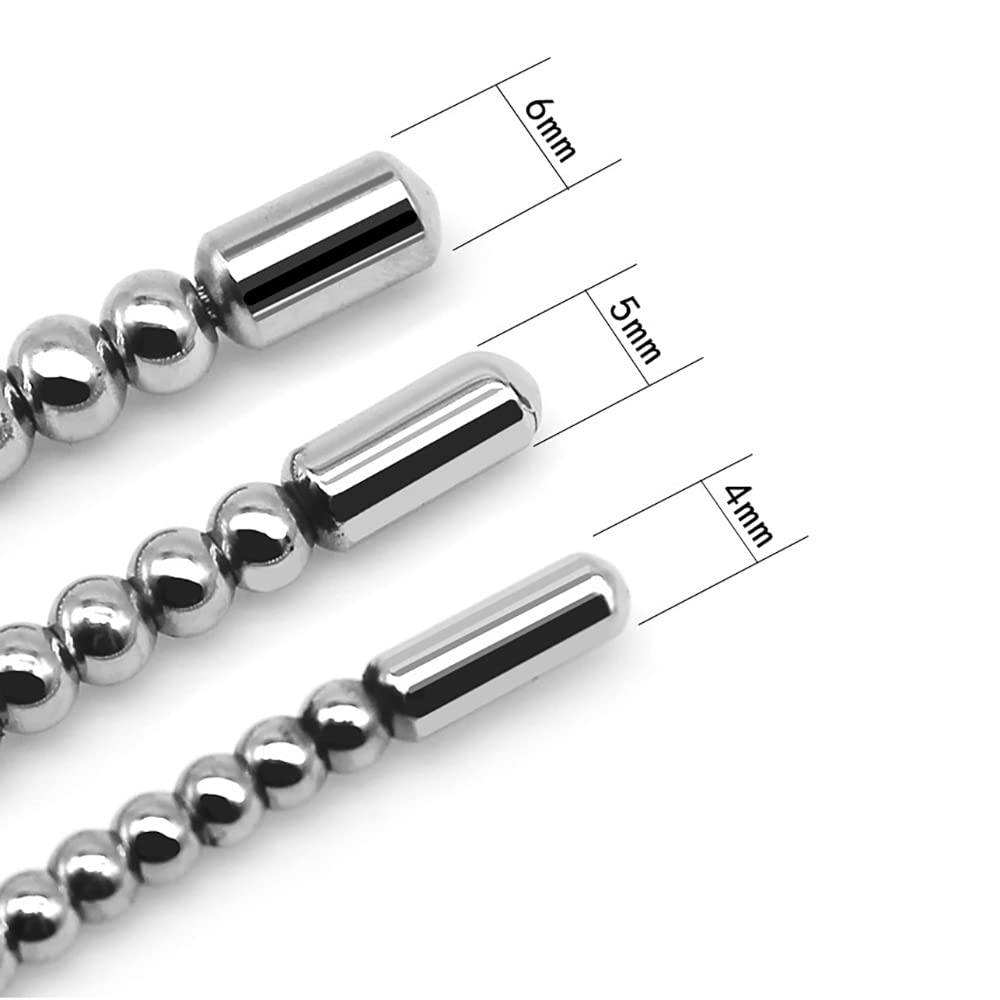 Kuaecr Edelstahl Urethral Katheter Dilatatoren Penis Plugs Masturbation Sounding Harnröhrenperle Penis Stick mit Ring Harnröhren Plug Mann Harnröhrensonden Sexspielzeug für Männer (S+M+L)