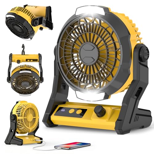 Electactic Rechargeable Camping Fan, 3-in...