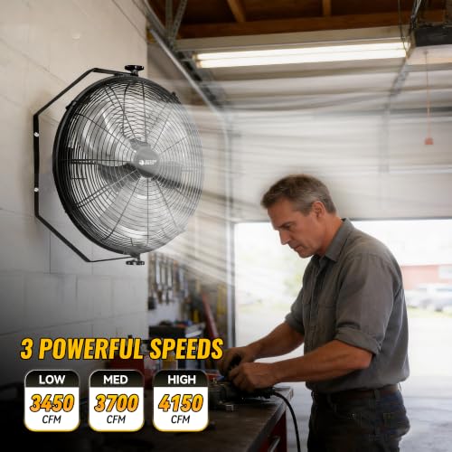 BEYOND BREEZE WMFHV18-EC 18-Inch Wall-Mount Fan, view 2