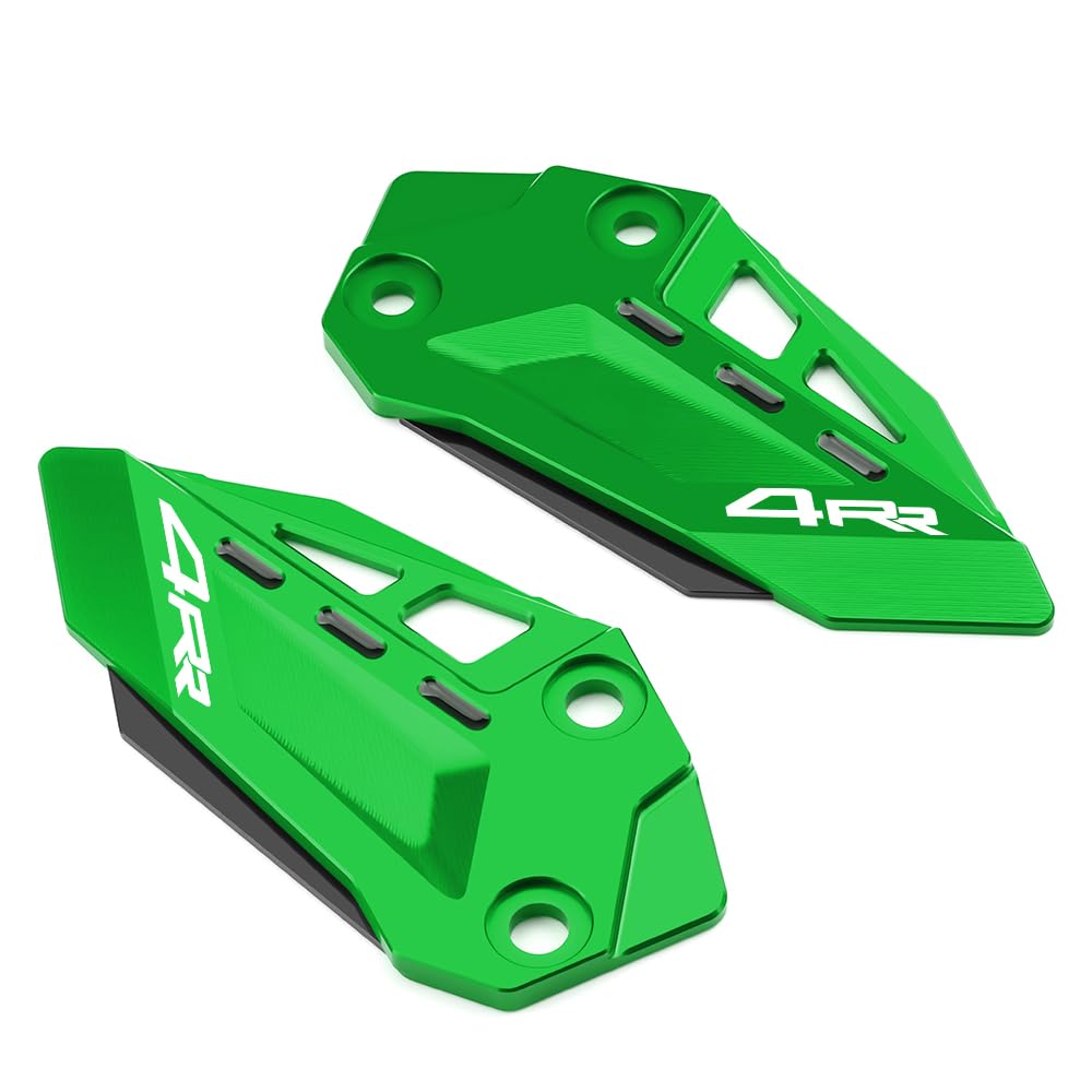Modeer Für K.awasaki ZX-4R 2023 2024 | ZX-4RR 2023 2024 Motorrad CNC Fersenschutz Fußraste Pedal Protektor Fußraste Fersenplatten Schutzabdeckung Zubehör (zx4rr-grün/schwarz)