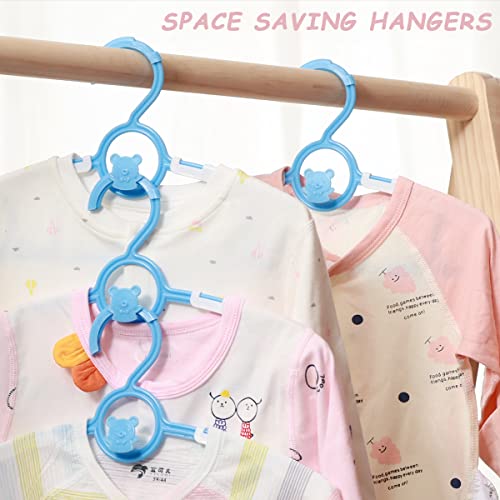 Baby Hangers For Closet Plastic Kids Hangers Clothes Space Saving Hangers Non Slip Extendable Baby Hangers For Nursery Toddler Heavy Duty Clothing Hangers (Blue, 40) #TOP4