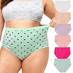 6 Pack Heart Bow Panties Green