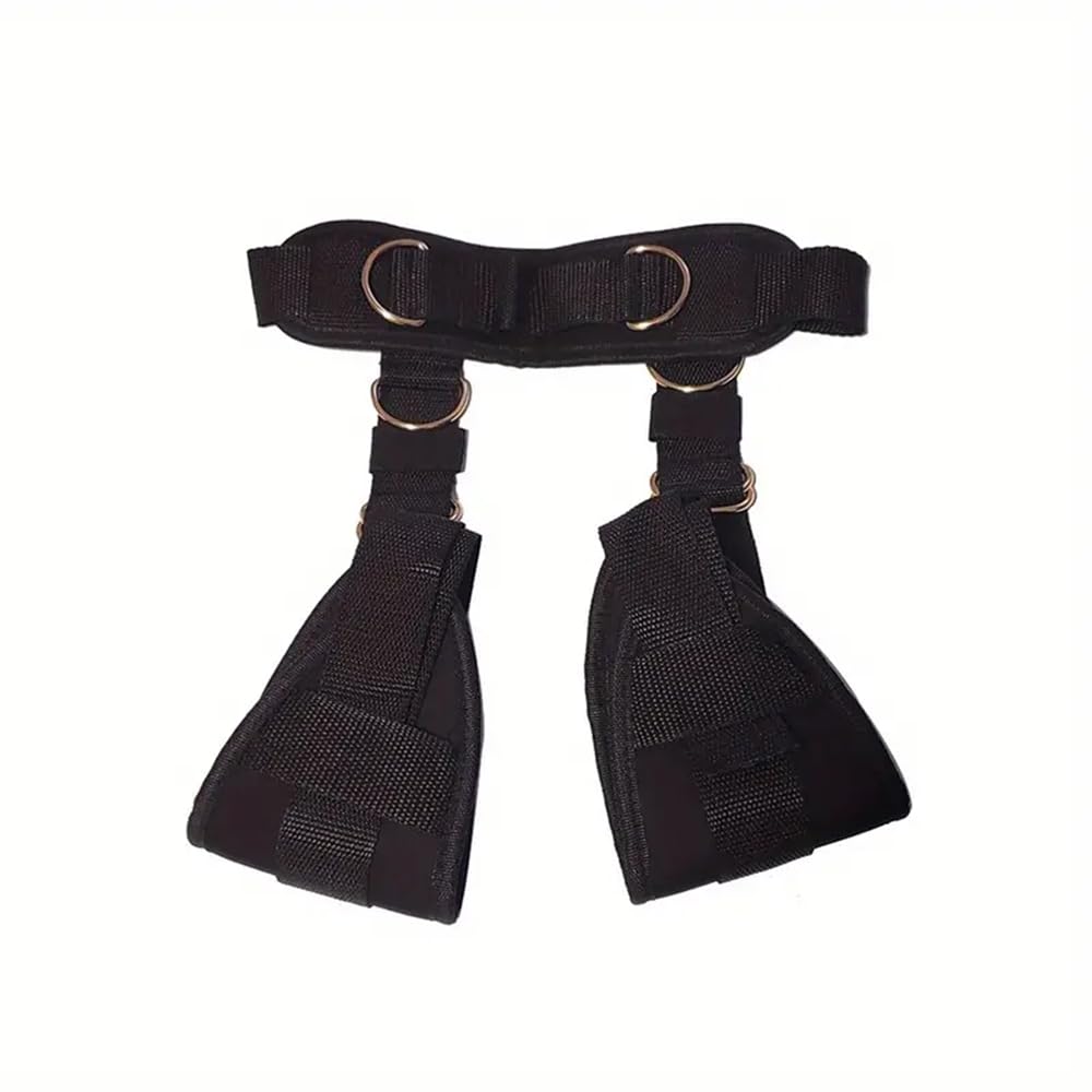 1 set di set sportivi per esercizi per gambe yoga in nylon nero per esercizi per le gambe