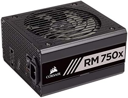 Corsair RMX Series, RM750x, 750 Watt, 80+ Gold Certified, Fully Modular Power Supply (Low Noise, Zero RPM Fan Mode, 105°C Capacitors, Fully Modular Cables, Compact Size) Black