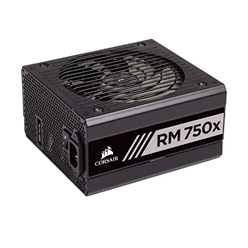 Corsair RMX Series, RM750x, 750 Watt, 80+ Gold Certified, Fully Modular Power Supply (Low Noise, Zero RPM Fan Mode, 105°C Capacitors, Fully Modular Cables, Compact Size) Black by Corsair - Used condition - US$107.68