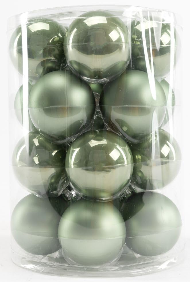 TrendLine Weihnachtskugeln aus Glas Ø60mm 20Stk salbeigrün...