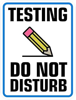 Portrait Round Plus Testing Do Not Disturb Wall or Door Sign | Warning Signage -Small