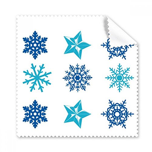 Chiffon de Nettoyage Flocon de Neige pour Lunettes et Écrans de Téléphone 5Pcs
