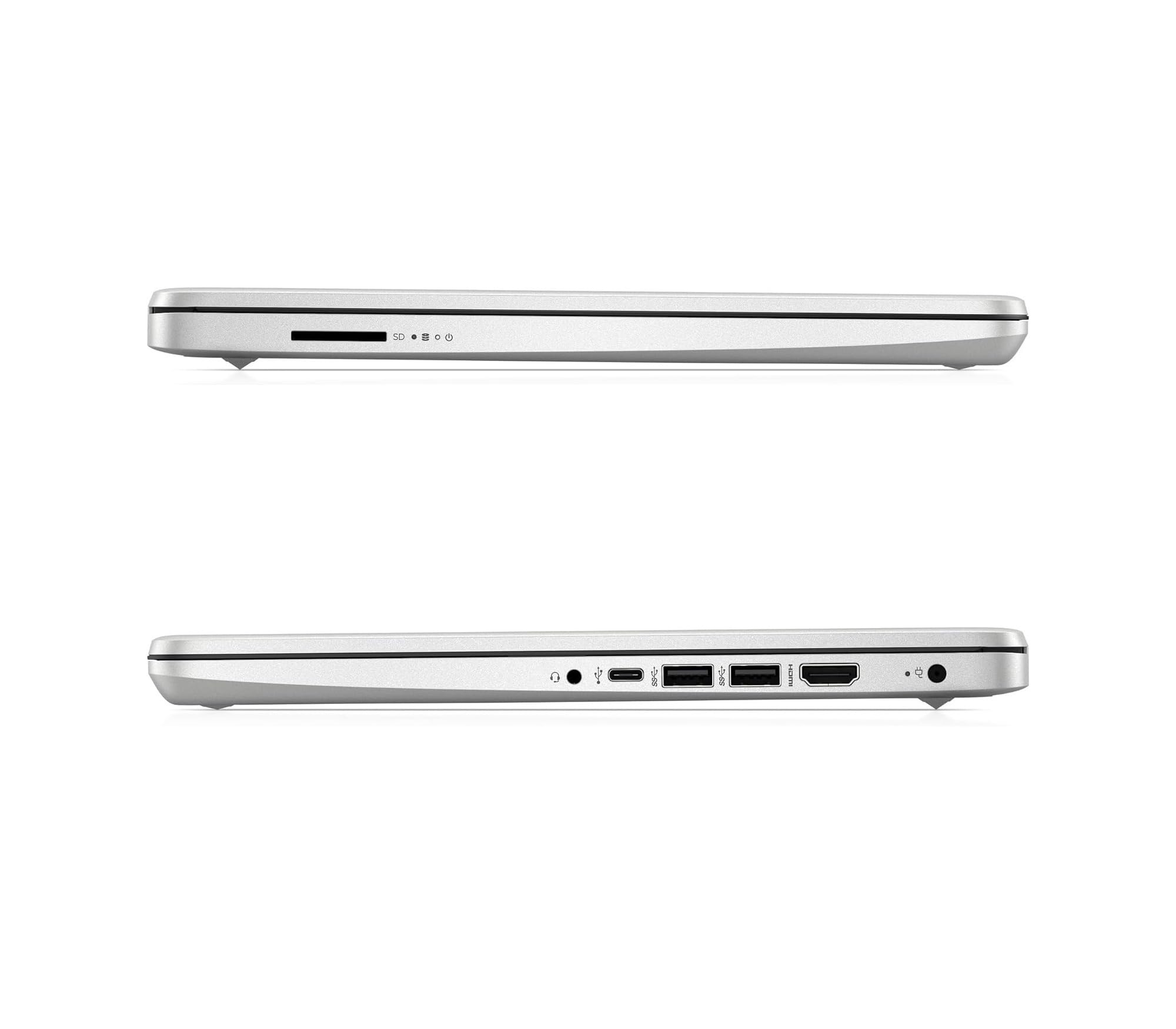 HP Laptop 14s-dq3000sl, Intel Celeron N4500, RAM4GB DDR4, SSD 128GB, Scheda Intel UHD, Display 14” FHD, SVA, Antiriflesso, Wi-Fi, Bluetooth 4.2, Win11S, Microsoft 365 Personal 12 mesi incluso, Argento