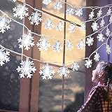 Christmas Snowflake Light,40 LED 16 FT Star String Lights for Indoor,Outdoor,Lawn Patio, Landscape,Halloween, Christmas,New Year