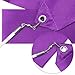 SaktopDeco Purple Dance Ribbons Rhythmic Gymnastics Ribbon Silk Streamer Wands for Twirling Baton Artistic Dancing Stick, 6 Pack