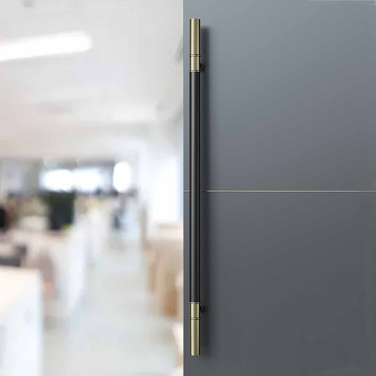 Poignée de porte coulissante acier inoxydable kit quincaillerie double face