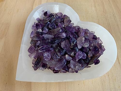 Image of GAF TREASURES 2 oz Lot Natural Semi Amethyst Tumbled Gemstone Chips, Crushed Mini Crystals, Undrilled Crystal Chips (Amethyst)