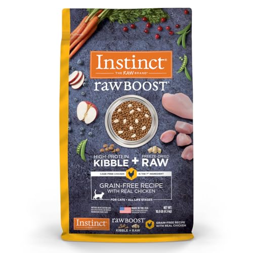 Instinct Raw Boost Grain Free Recipe with Real Chicken Natural Dry Cat Food, 10 lb. Bag