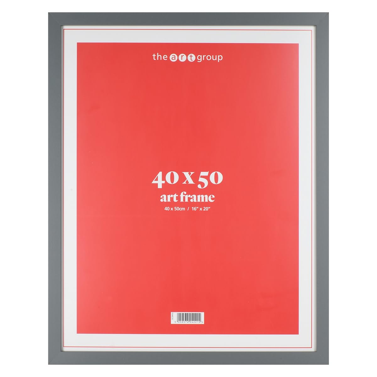 Cadre en MDF 50x40 cm gris et blanc bicolore avec attache murale