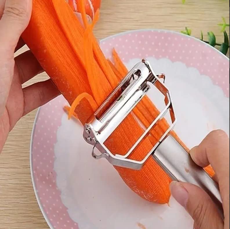 1pc 2 In 1 Fruit Parer, Stainless Steel Grater?Potato, Vegetable, Apple Peelers for kitchen, Fruit, Carrot, Veggie, Potatoes Peeler