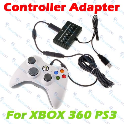 Turbo USB CROSS BATTLE XBOX 360 Controller Adapter For PS3
