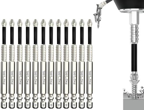 Image of High Magnetic Screwdriver Bit Set, K5 Anti Slip Impact Bits, 4 in -12pcs