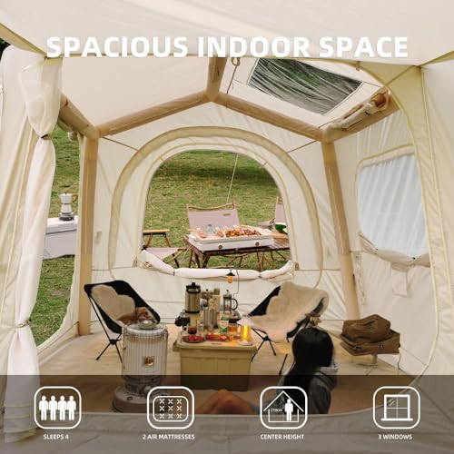 Carpa inflable 2 en 1 para SUV, 4-6 personas, beige miniatura 4