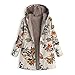 Produktbild Hhckhxww Winter Damen Baumwolle Und Leinen Bedruckte Kapuzenpullover Warme PlüSchjacke