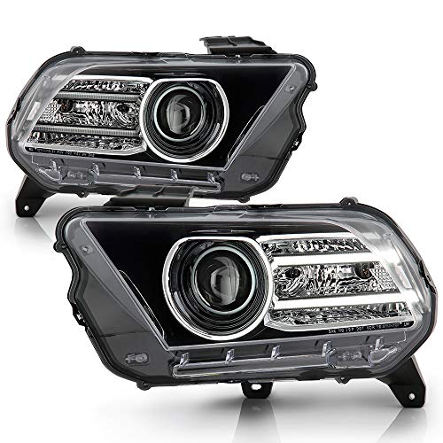 ACANII - For [HID/Xenon Model] 2013-2014 Ford Mustang Projector Headlights Headlamps Assembly Driver & Passenger Side