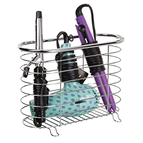 mDesign Steel Magazine Holder Storage Organizer Bin - for Bathroom, Living Room, Home Office Organization - Holds Papers, Books, Files, Folders - Omni Collection - Chrome - Image 6