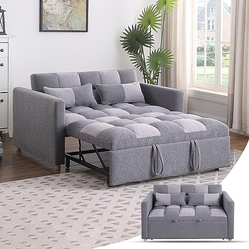 Loveseat Sleeper Sofa- 3 in 1 Convertible Sofa Bed,Pull Out