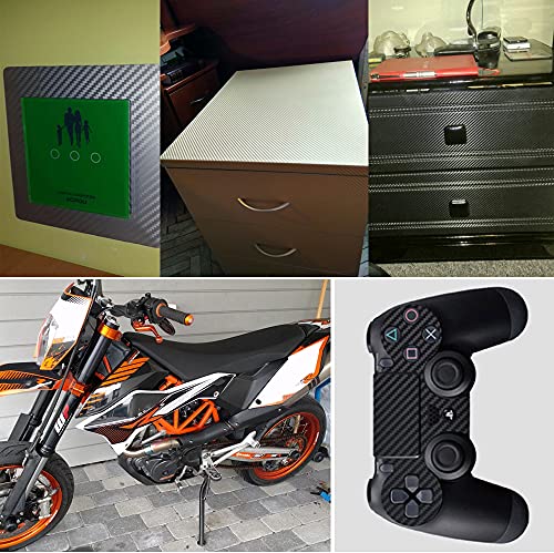 NewL Carbon Folie 3D Struktur fühlbare Struktur 30 x 152 cm selbstklebend Carbonfolie Auto Klebe Folie folieren (Schwarz)