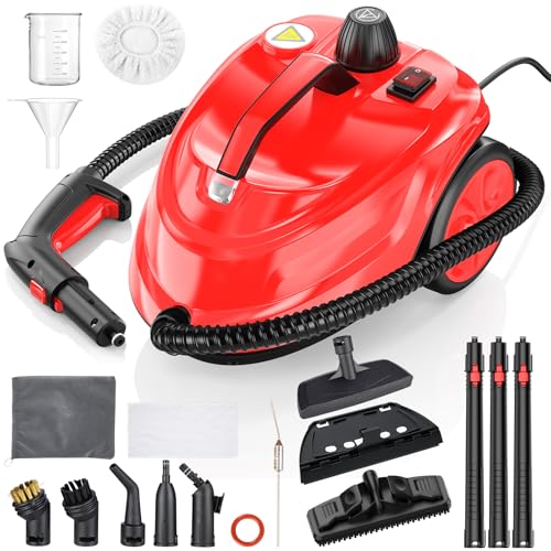Catálogo de Accesorios para limpiadoras de vapor favoritos de las personas. 49 2000W Limpiador a Vapor, Maquina de Vapor para Limpieza Multiusos con 18 Accesorios, Cable de 3M para el Hogar, Detalles de Coches, Azulejos, lechadas, Alfombras, Papel Pintado,...