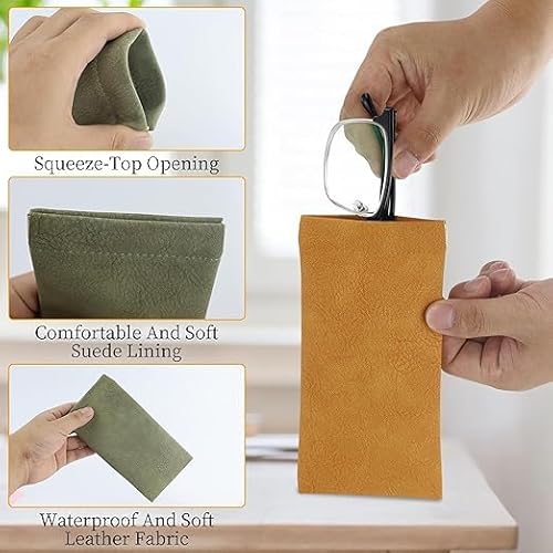 JRSHIRLEYLTD 3 Stück Brillenetui, tragbares Brillenetui, wasserdichtes Sonnenbrillenetui mit 3 Brillenputztüchern und 1 kleinem Schraubendreher (mehrfarbig)