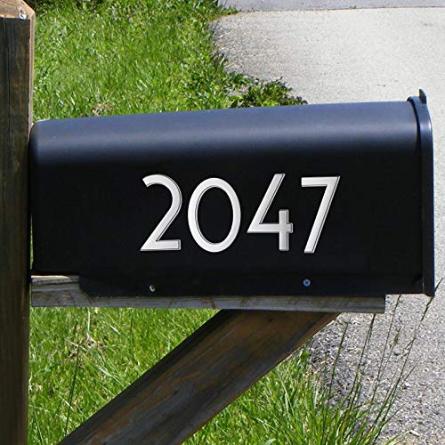 10 Pieces 2.8 Inch Mailbox Numbers 0-9, Self-Adhesive Door Numbers, Address Numbers, Street Numbers For Window, Signs, Door, Cars, House Mailbox, Office (Silver) #TOP2