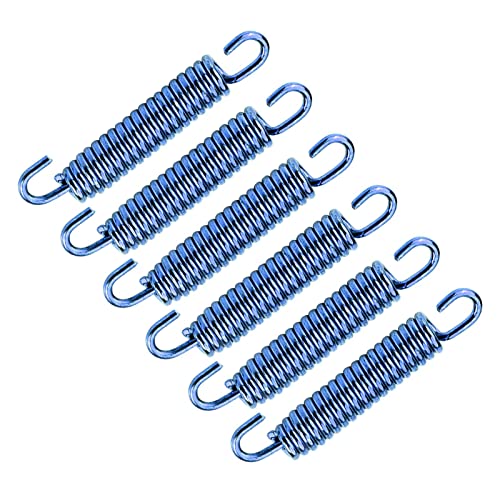 Akozon Auspufffeder 63mm 6 stücke Spiralfeder aus rostfreiem Stahl Blau für die Modifikation von Motorradabgasen