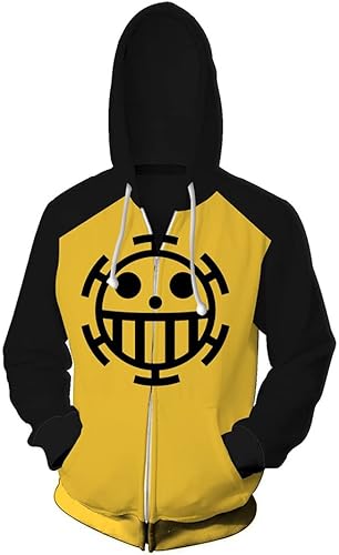 Luffy - Sudadera con capucha de anime japonés, sudadera de manga larga para cosplay