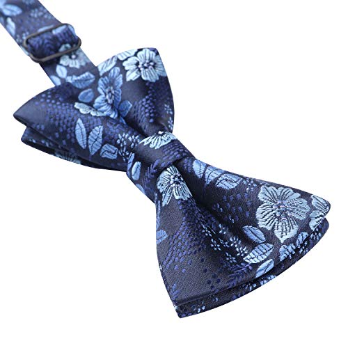 Image of HISDERN Bow Ties for Boys Pre Tied Toddler Bow Tie Adjustable Kids Bowties Clip On Fun Patterned Bowties for Wedding Party