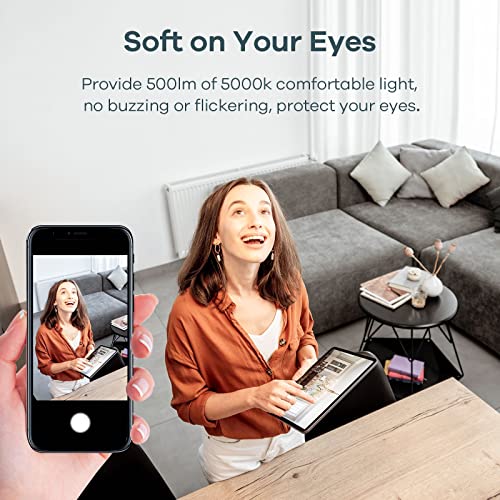 Linkind E12 Candelabra Led Light Bulbs, B11 Candelabra Led Bulbs 60W Equivalent, 4.5W Clear Glass Vintage Edison Filament Candle Bulbs, Daylight 5000K 500Lm, Ceiling Fan Bulb, 6 Packs #TOP6