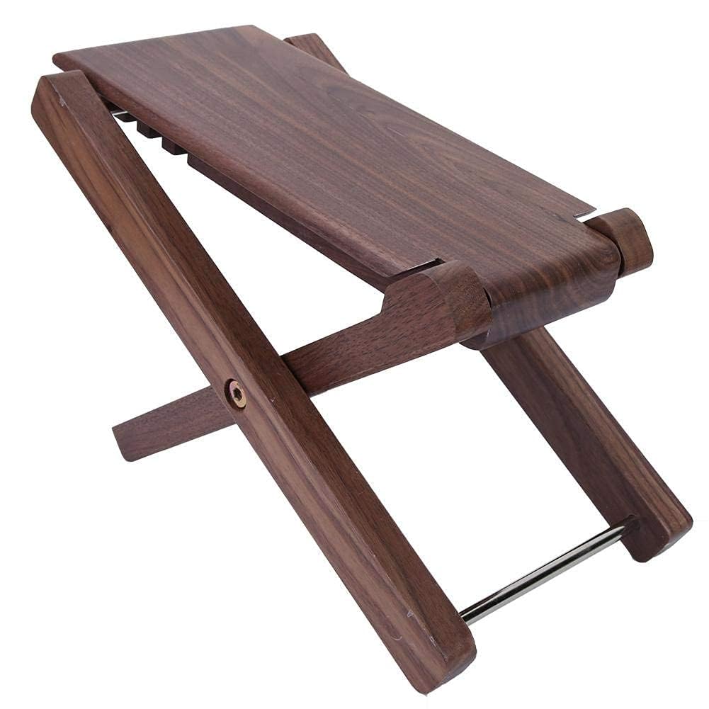 Poggiapiedi Chitarra, Legno Massello Pieghevole Antiscivolo Poggiapiedi per Chitarra Classica Accessori for Musicisti Studio Recital