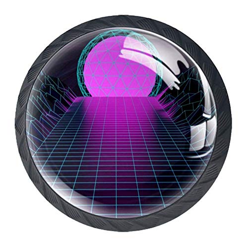 Xingruyun Neon Pomelli per mobili Confezione da 4 Maniglie per cassetti mobili con Decorazione a cassettone Armadio Armadio a Vite in Acciaio Inox