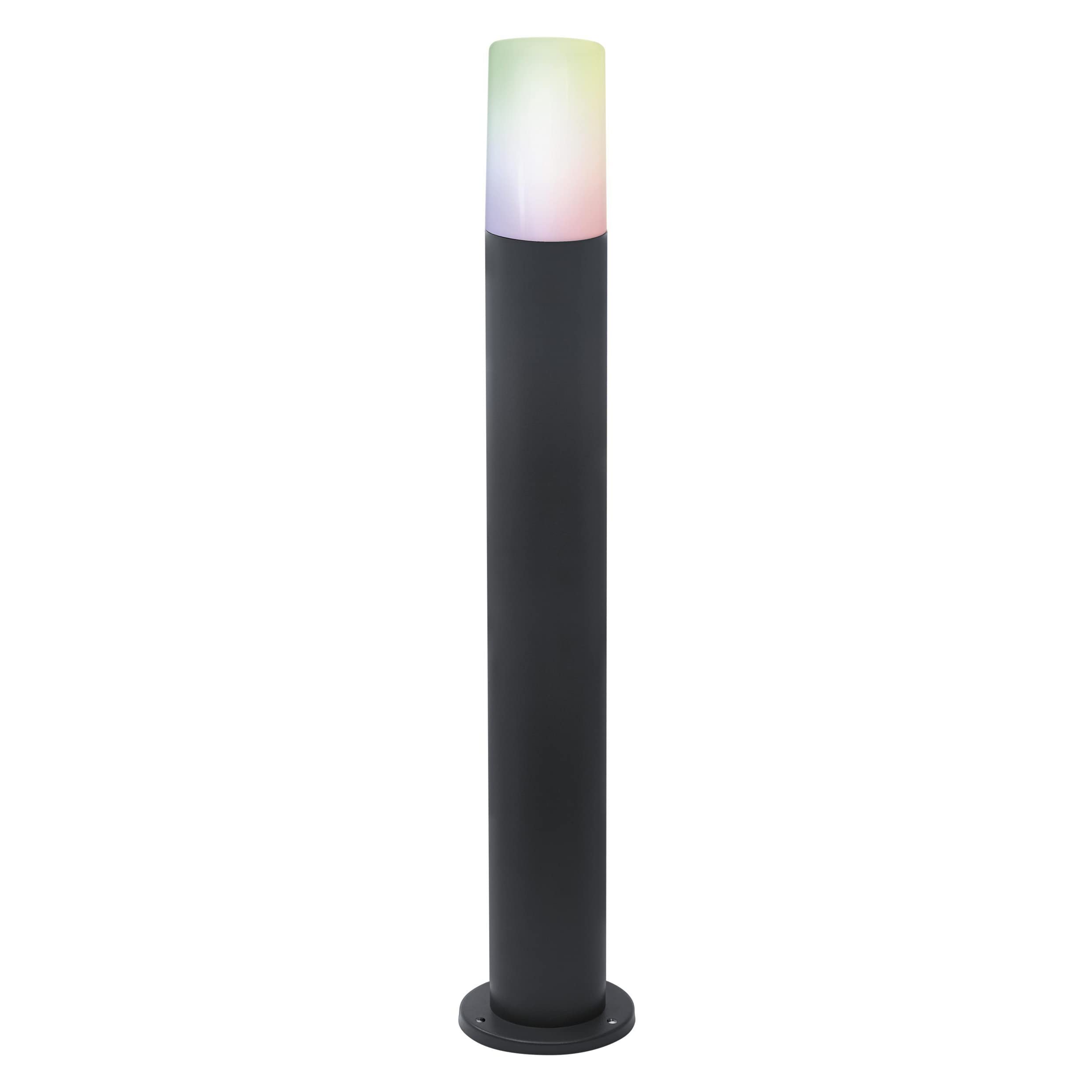 LEDVANCE SMART+ WI-FI 50cm PIPE Post - dimmbare LED Standleuchte dunkelgrau für Außen mit hochwertigem Aluminium-Gehäuse, RGB-Farbsteuerung, 10 W, 3000 Kelvin warmweiß, 380 Lumen, IP44