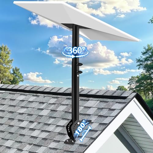 Gen 3 Adjustable Starlink Roof Mount, 180° & 360° Rotation Storm-Proof Heavy-Duty Starlink Mount, Easy Installation, Extreme Wind & Weather Resistant, No Signal Interference, All Hardware Included